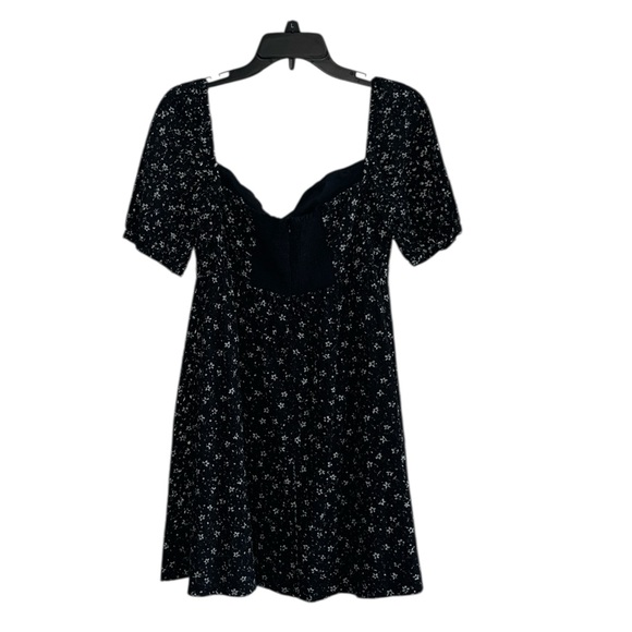 Anthropologie Maeve Lillianne Navy Blue Floral Eyelet Mini Dress size L - Picture 4 of 8